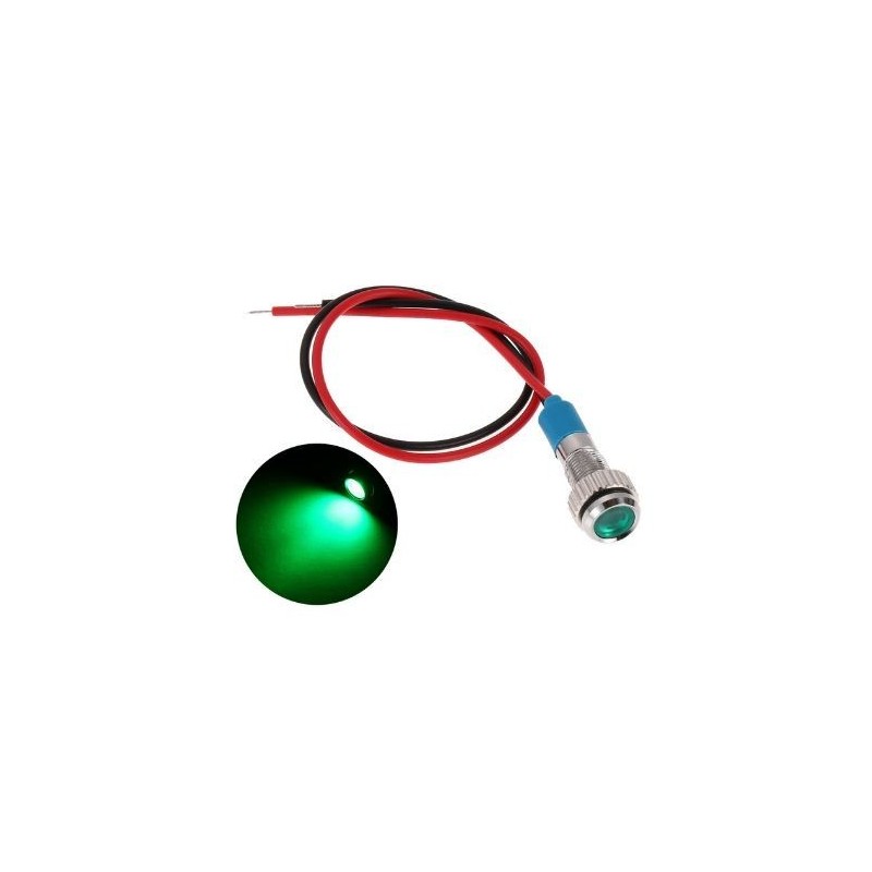 lampara Piloto LED 6mm color verde 5V