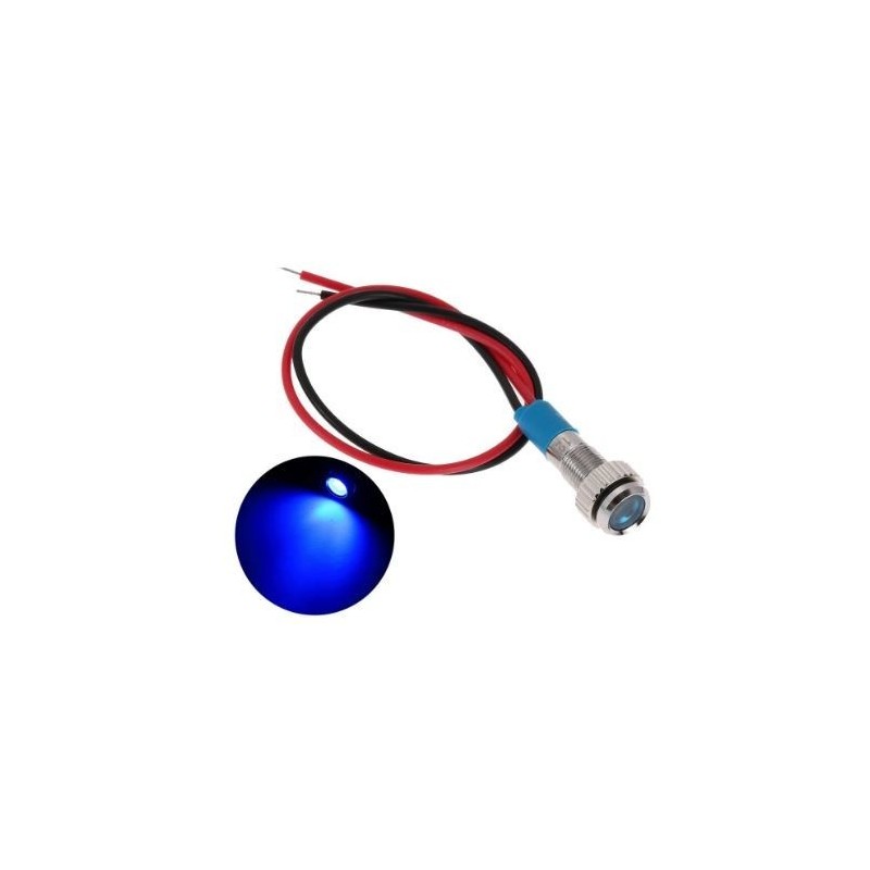 lampara Piloto LED 6mm color azul 5V