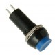 Interruptor Pulsador Redondo 1A 250 VAC con enclave (Azul)