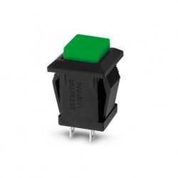 Push button cuadrado 4A 125VAC color verde