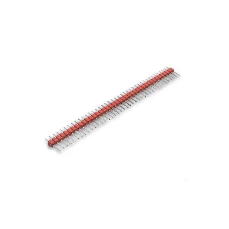 Header macho 2.54mm 40x1 posiciones (rojo)