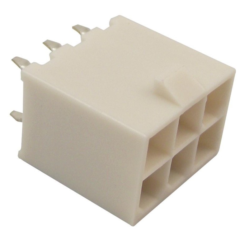 Conector rectangular 4.2mm 6 posiciones (3x2) macho (64900621122)