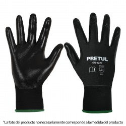 GUANTES DE NYLON RECUBIERTOS DE NITRILO, CHICOS, PRETUL