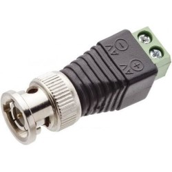 Conector BNC macho con bornera