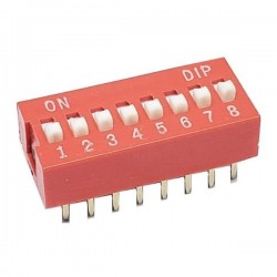 Dip Switch 8 posiciones (Color para PCB)