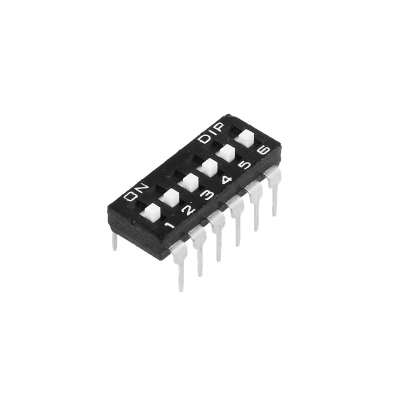 Dip Switch 6 posiciones (Tipo CI)