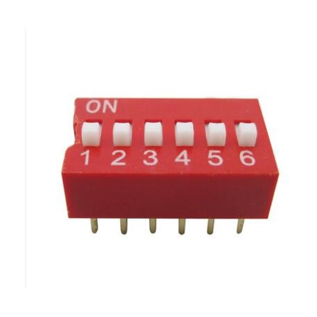 DIP Switch 6 posiciones para PCB