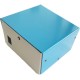 Caja de metal para proyecto color azul y blanco 106X102X96mm