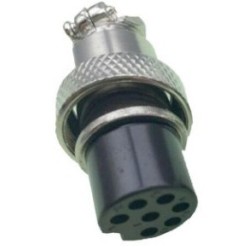 Conector circular hembra 7 posiciones 16mm