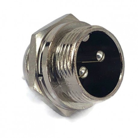 Conector circular macho 3 posiciones 16mm