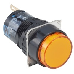 Push button momentáneo SPDT 16mm con luz Blanca (LED 12V)