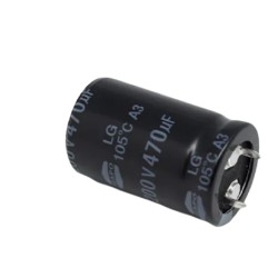 Capacitor electrolitico 470uf 200V.