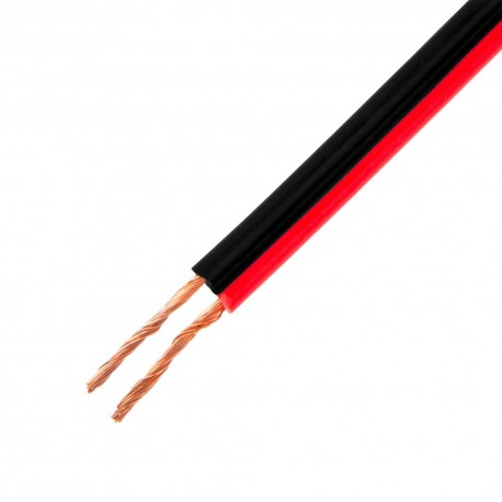 Cable polarizado bicolor para bocina 22 AWG (1 Metro)