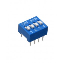 Dip switch 4 posiciones (Color azul PCB)