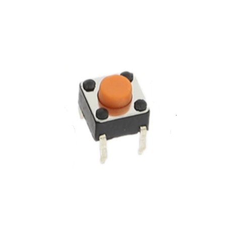 Push button Th 4 pines 6x6 mm Color Naranja