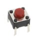 Push button Th 4 pines 6x6 mm Color Rojo