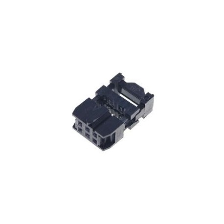 Conector IDC hembra 6 posiciones 2.54mm