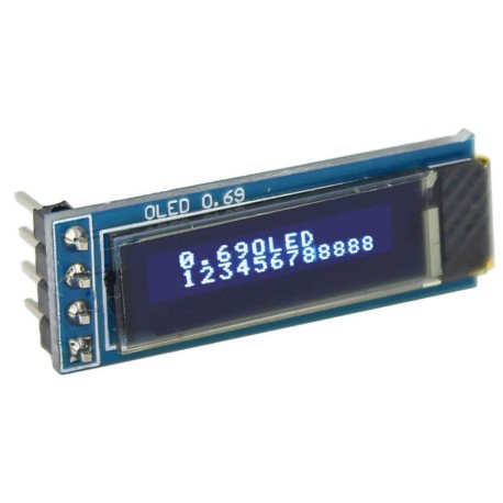 Display Oled 0.69" I2C OLED 96x16