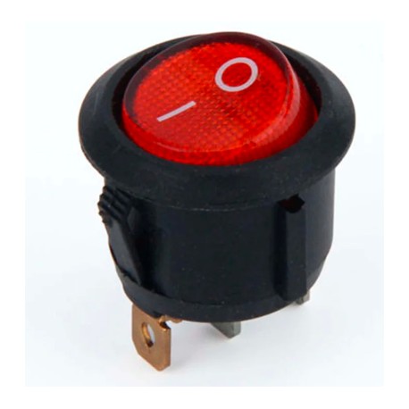 Rocker Switch color rojo 20mm 12V 20A con LED