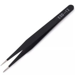 Pinzas ESD-13 punta plana y redonda color negro