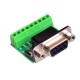 Conector macho DB9 RS232 9 pines con PCB