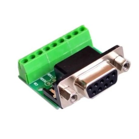 Conector macho DB9 RS232 9 pines con PCB