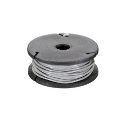 Carrete con 7.5 m de cable calibre 22 AWG color gris