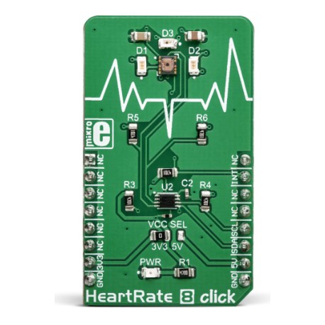 Tarjeta Heart Rate 8 Click MIKROE-3218