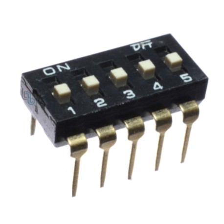 Dip Switch 5 posiciones (Tipo CI)