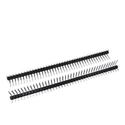 Header macho 2.54mm 40X1 posiciones en ángulo.