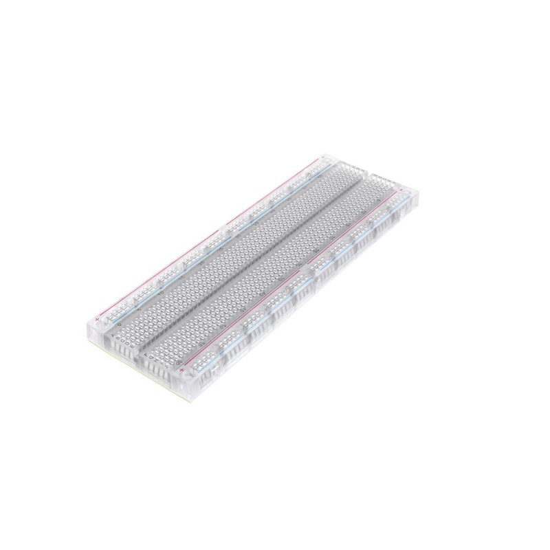 Protoboard transparente 830 puntos.