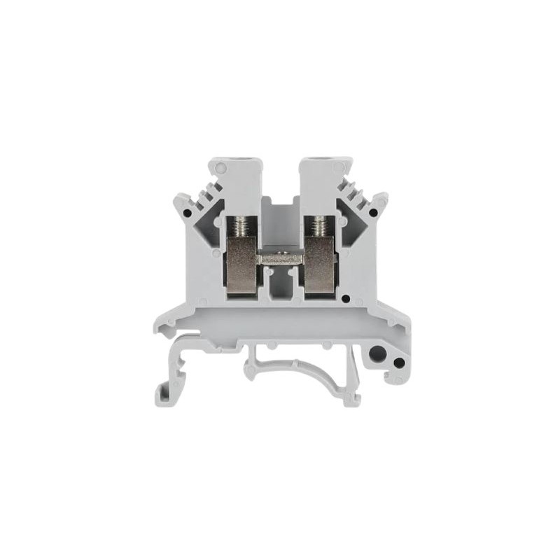 Clema de paso rail DIN JUK2.5B color gris