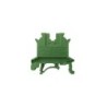 Clema de paso rail DIN JUK2.5B color verde