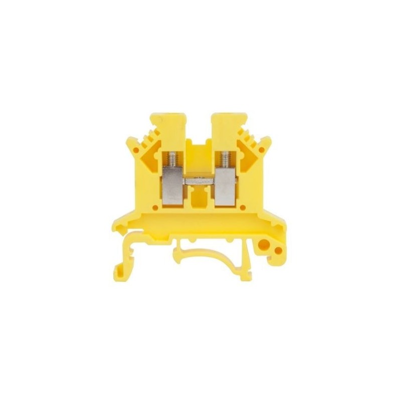 Clema de paso rail DIN JUK2.5B color amarillo