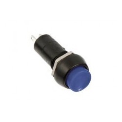 Interruptor Pulsador Redondo 1A 250Vac NA (Azul)