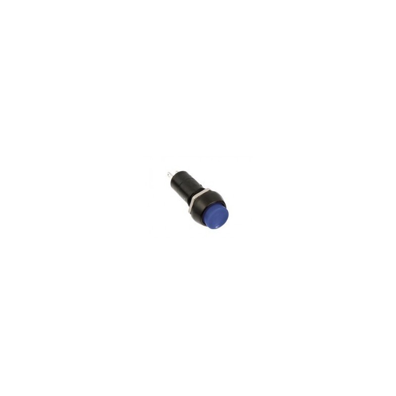 Interruptor Pulsador Redondo 1A 250Vac NA (Azul)