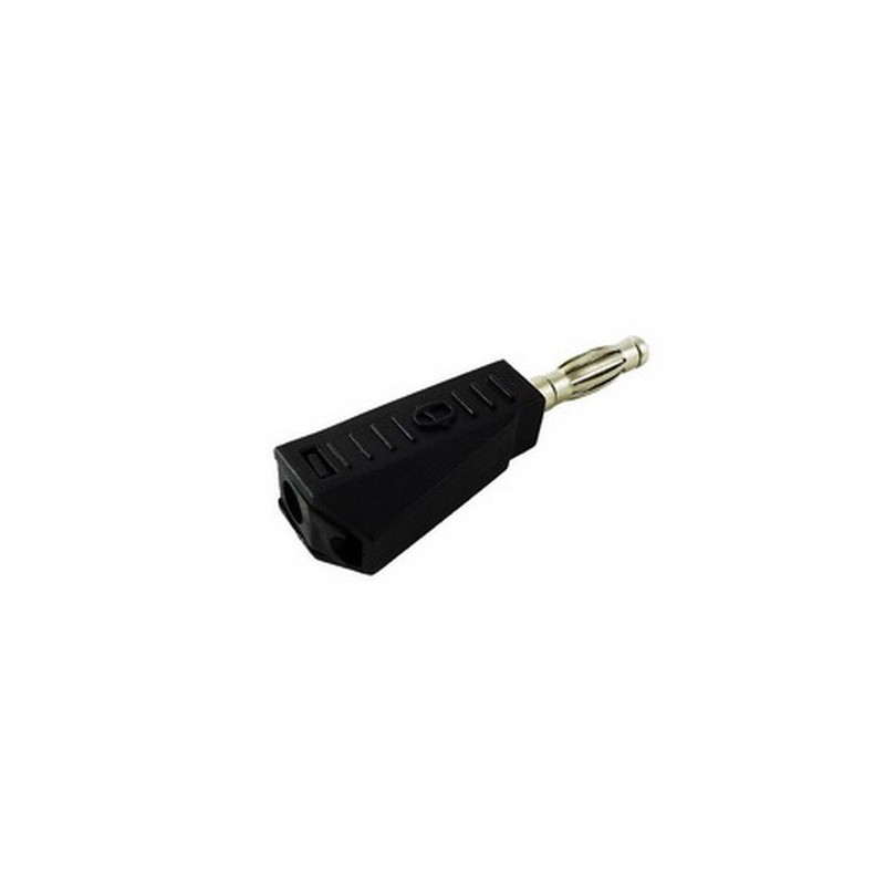 Banana plug negro.