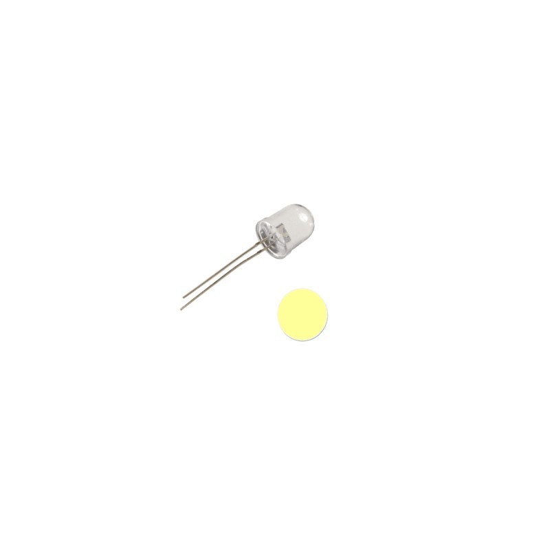 LED 10mm color blanco calido