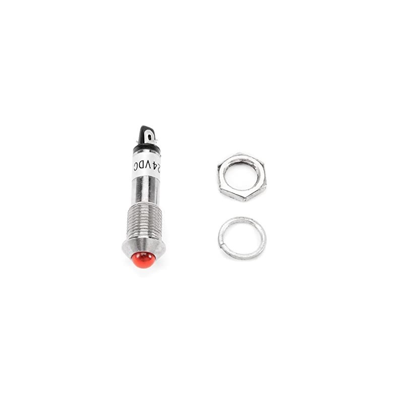 Lampara piloto LED 5mm color rojo 24 VDC