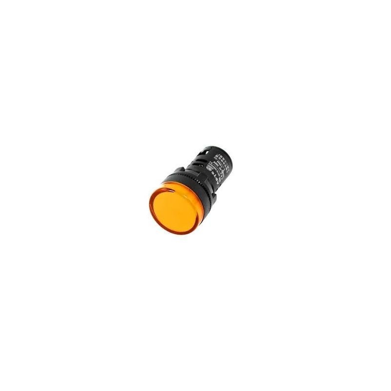 Lámpara piloto 16 mm con led color amarillo 12 VDC