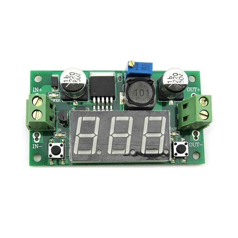 LM2596 Regulador Step Down 30W 3A con voltímetro