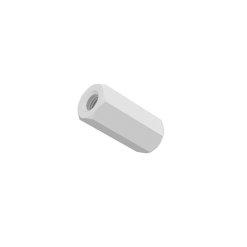 Espaciador Standoff de plástico M6x12mm Hembra