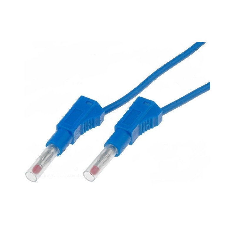 Cable de prueba azul con enchufe de banana