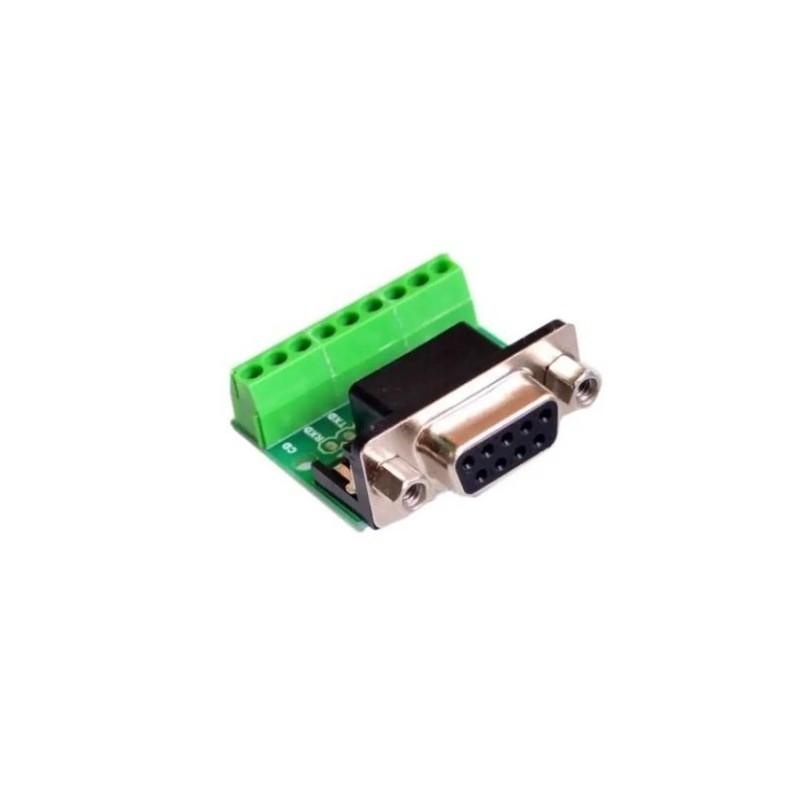 Conector macho DB9 RS232 9 pines con PCB