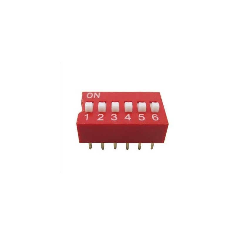 DIP Switch 6 posiciones para PCB