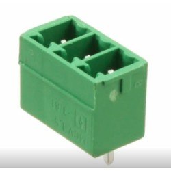 Euro terminal de bloque 3 posiciones macho recto 3.81mm