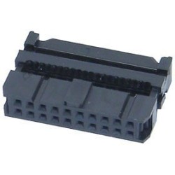Conector IDC 20 (10X2) hembra 2.54mm.