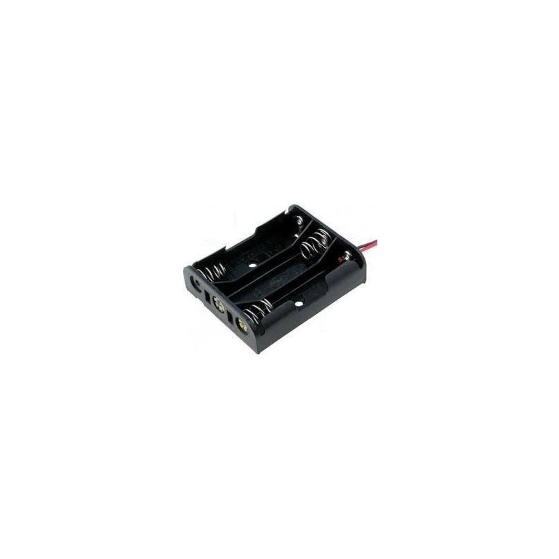Porta bateria para 3 baterias AA