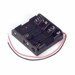 Soporte de batería para 4 baterías AA