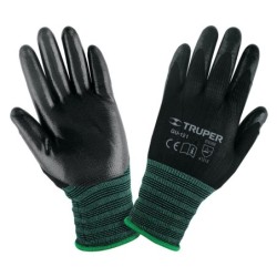 GUANTES DE NYLON RECUBIERTOS DE NITRILO, CHICOS, PRETUL
